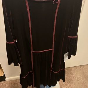 Beautiful wine colored velvet dress.